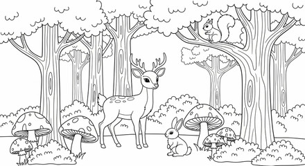 Obraz premium Forest Moods Sketch