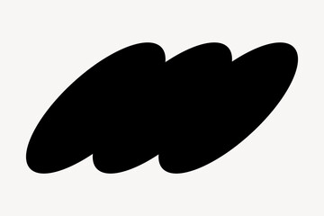 Minimalist black geometric shape vector
