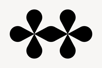 Minimalist black geometric shape vector