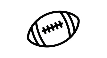Football outline isolated on a transparent background