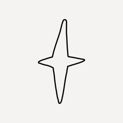 Simple black star symbol vector