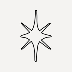 Simple black star symbol vector