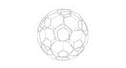Obraz premium Geometric Sphere Network isolated on a transparent background