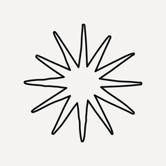 Simple black star symbol vector