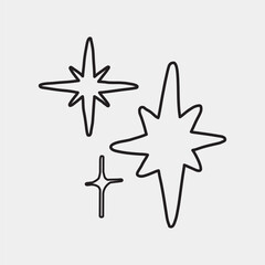 Obraz premium Simple black star symbol vector