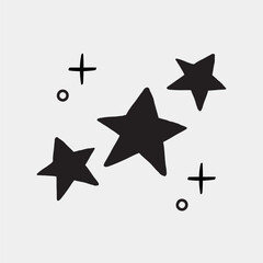 Simple black star symbol vector