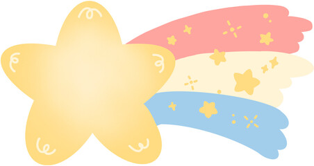 귀여운 별똥별 일러스트