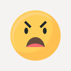 Aggressive emoticon vector