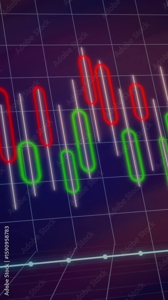 Poster animation of data processing and diagrams over squares