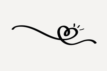 Playful red heart doodle illustration, Valentine's Day vector