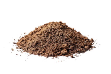 Ant hill isolated against pure white background