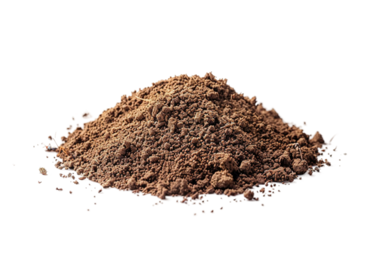 Ant hill isolated against pure white background