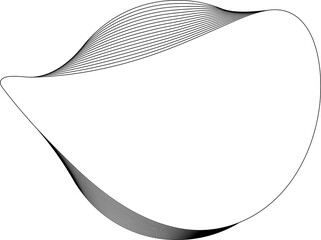 Circle white frame liquid overlapping for badges, banner, label, tag