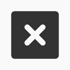 Minimalist black cross icon vector