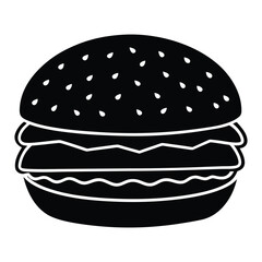 a black and white hamburger icon on a white background.