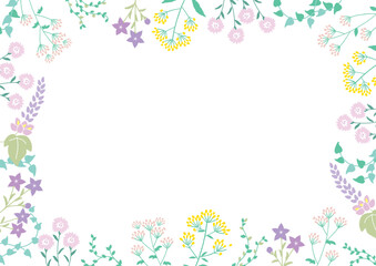 秋の七草　背景イラスト