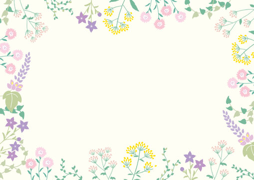 秋の七草　背景イラスト