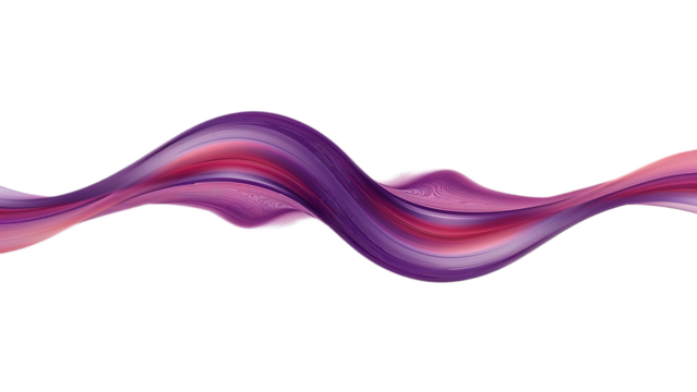 Abstract Flowing Ribbon Design with Purple and Pink Hues on Clean White Background
