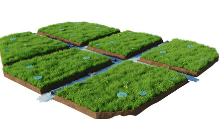 Pipe Inspection Camera Illuminating Clogged Drain Isolated on white background