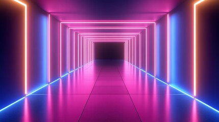 Neon tunnel, vibrant colors (7)