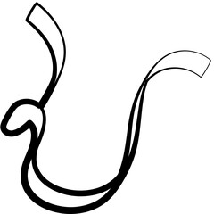 Ribbon party decoration line icon, celebrate, holiday