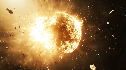 Exploding celestial body