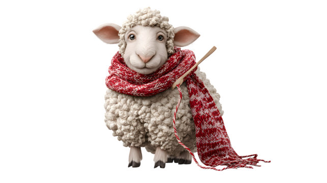 funny sheep isolated on white