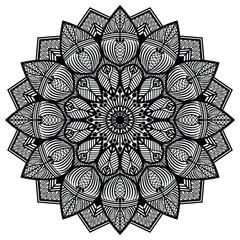 Traditional and Cultural Beautiful Mandala Pattern Design. Floral henna or mehndi style mandala design.  