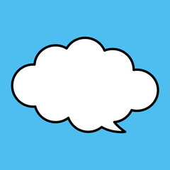 Thought bubble thinking cloud vector icon for apps and websites