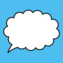 Obraz premium Thought bubble thinking cloud vector icon for apps and websites