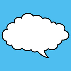 Thought bubble thinking cloud vector icon for apps and websites