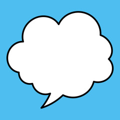 Thought bubble thinking cloud vector icon for apps and websites