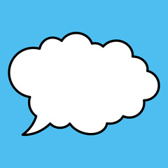 Thought bubble thinking cloud vector icon for apps and websites