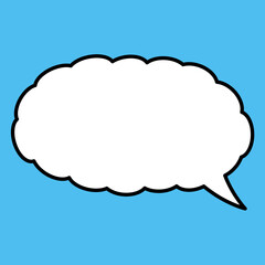 Thought bubble thinking cloud vector icon for apps and websites