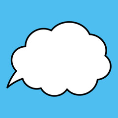 Thought bubble thinking cloud vector icon for apps and websites