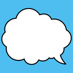 Thought bubble thinking cloud vector icon for apps and websites