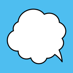 Thought bubble thinking cloud vector icon for apps and websites
