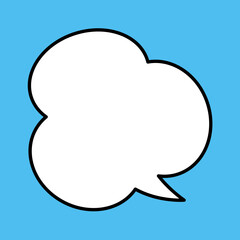 Thought bubble thinking cloud vector icon for apps and websites