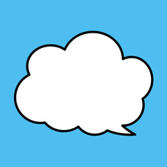 Thought bubble thinking cloud vector icon for apps and websites