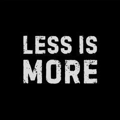 Obraz premium Vector text illustration for Less Is More.