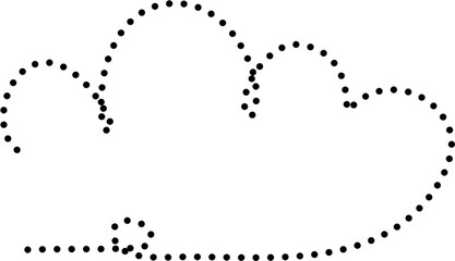 Cloud icon in dot line style