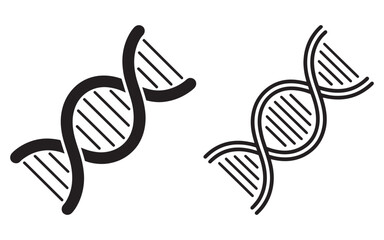 DNA Double Helix Structures in Vector Illustration Biology Genetics Research Medicine Genetic Code Gene Molecular Biology Science Technology Design
