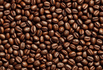 Naklejka premium Hand-drawn coffee bean vector pattern on textured background, design, clipart