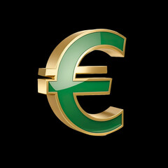 Fototapeta premium Business and Commerce: Metallic Euro Symbol for International Trade