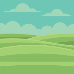 Fototapeta premium Expansive flat landscape with dramatic atmospheric effects and vibrant colors