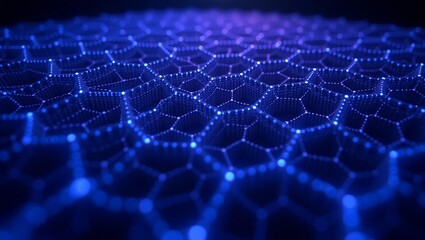 Obraz premium Digital Hex Pattern Wave