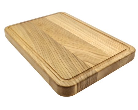 wooden cutting board with natural grain