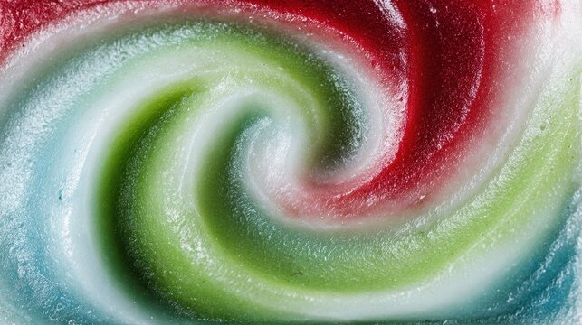 Swirling colors create a vibrant texture pattern.