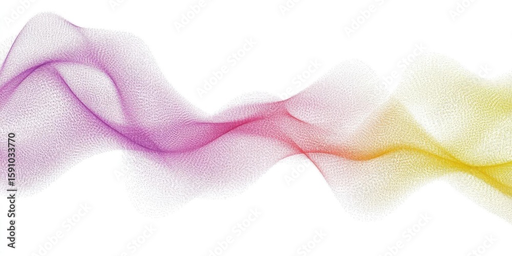 Poster explore abstract flowing gradient wave dots pattern and dynamic color theme