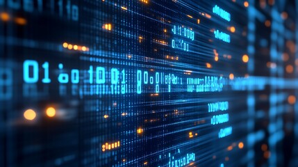 Obraz premium Abstract digital code stream (6)